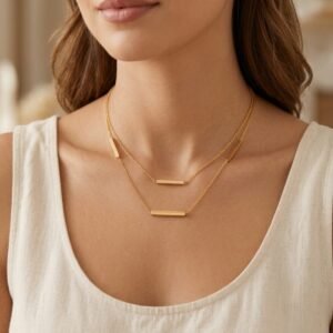 Women's Gold Bar Necklace