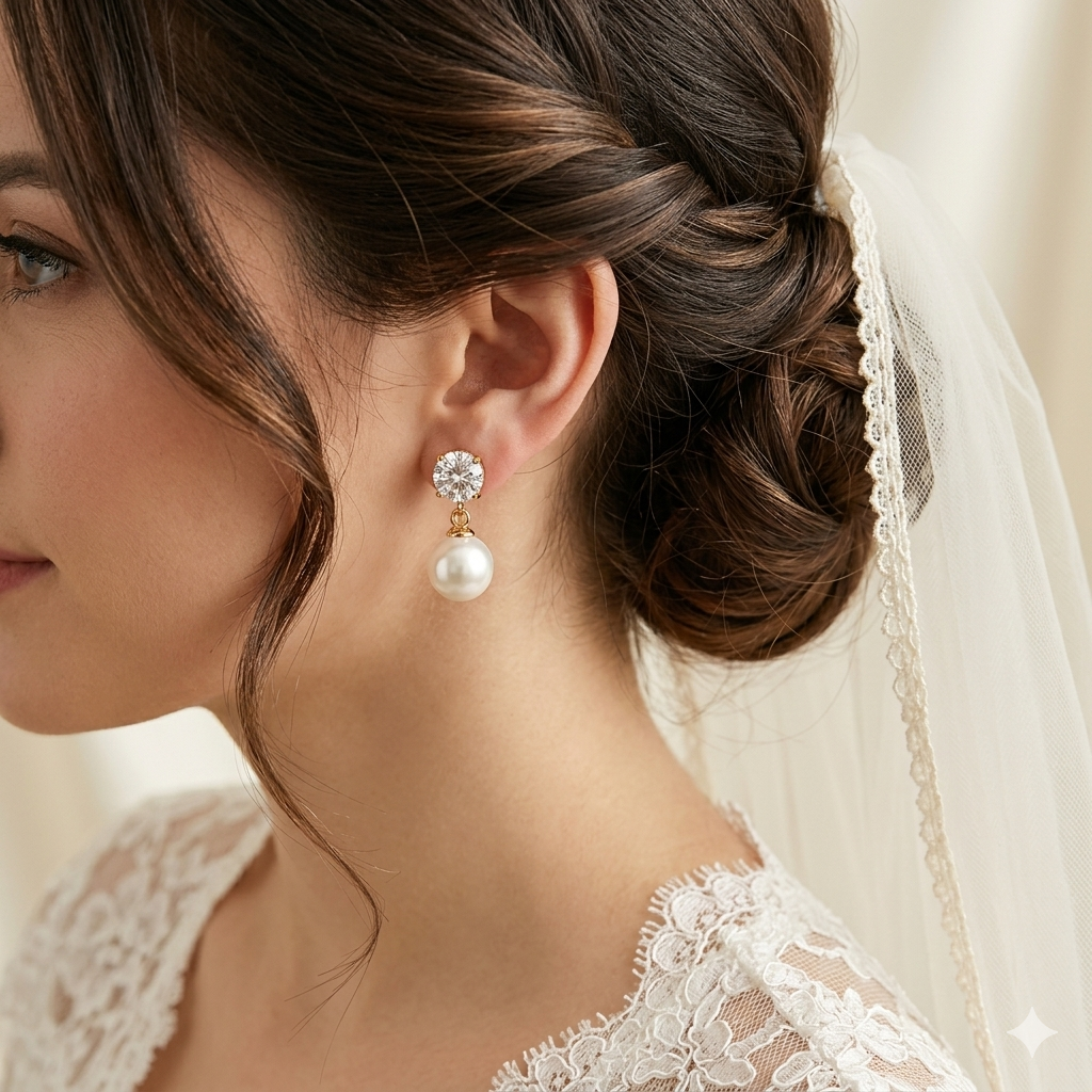 Pearl Drop Earring - Image 3