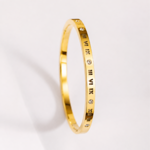 Golden Roman Number Bracelet