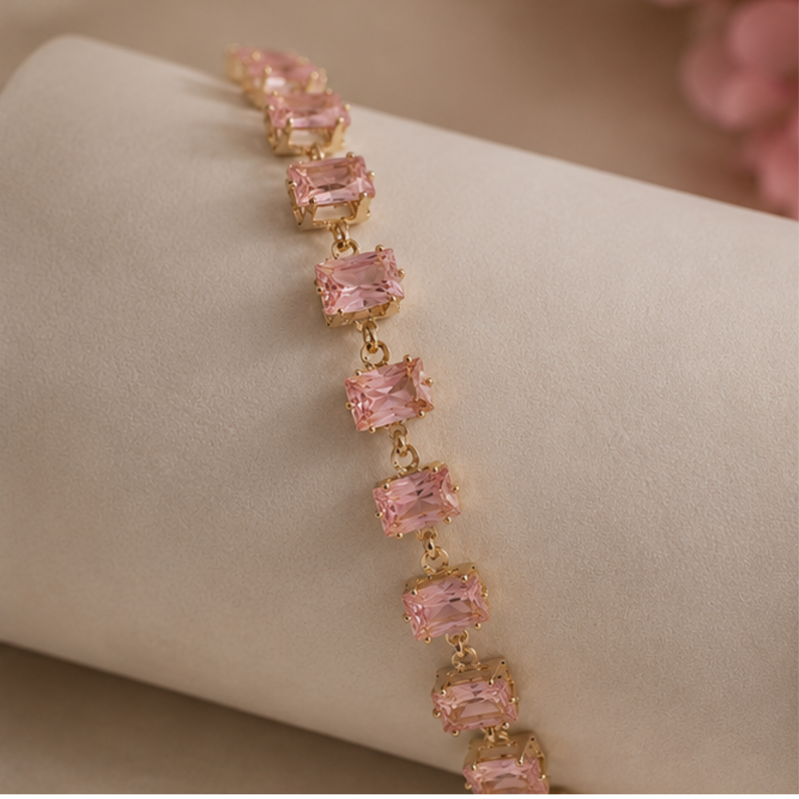 Pink Tennis Bracelet
