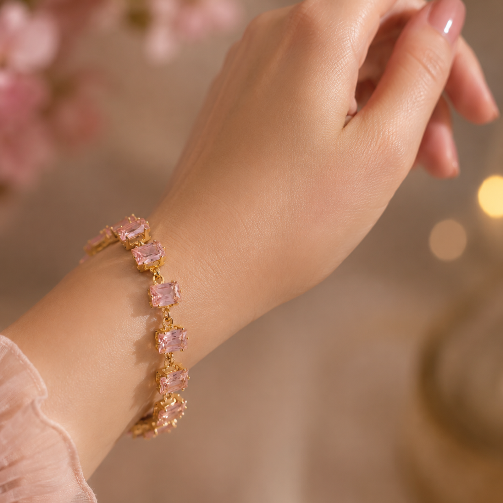 Pink Tennis Bracelet - Image 2