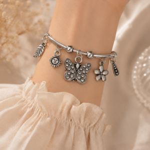 Sun and Flower Charms Bracelet