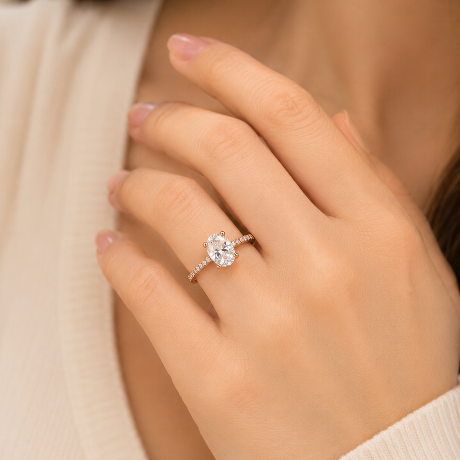 Oval Cut Diamond Ring