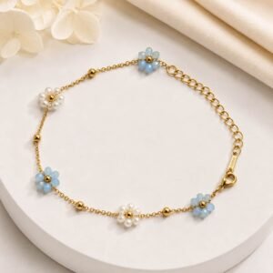 Blue Beaded Bracelet