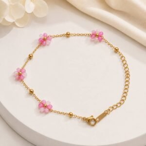 Pink Beaded Bracelet