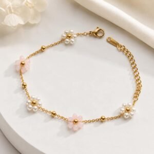 Pastel Pink Beaded Bracelet