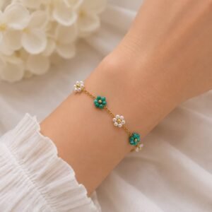 Green Beaded Bracelet